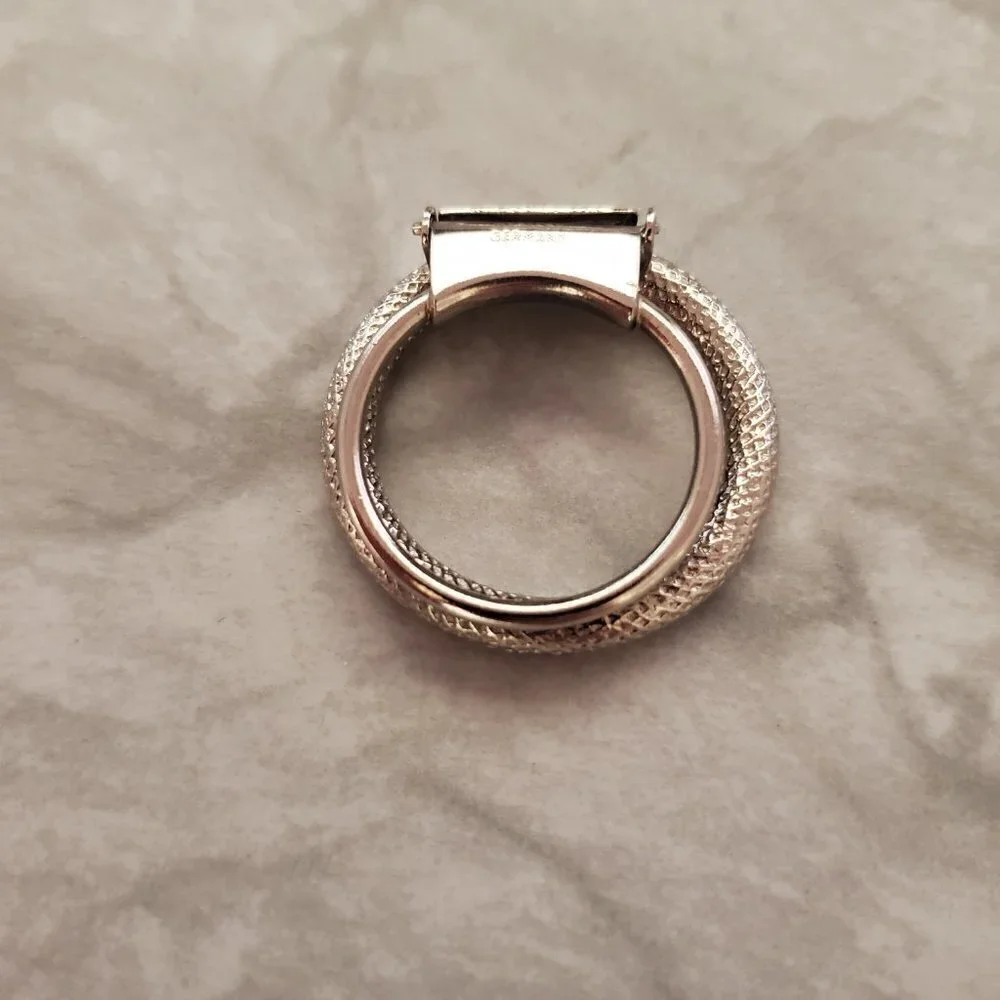 ✨ 1980s Vintage Silver Scarf Clip West Germany ✨ - Picture 2 of 4